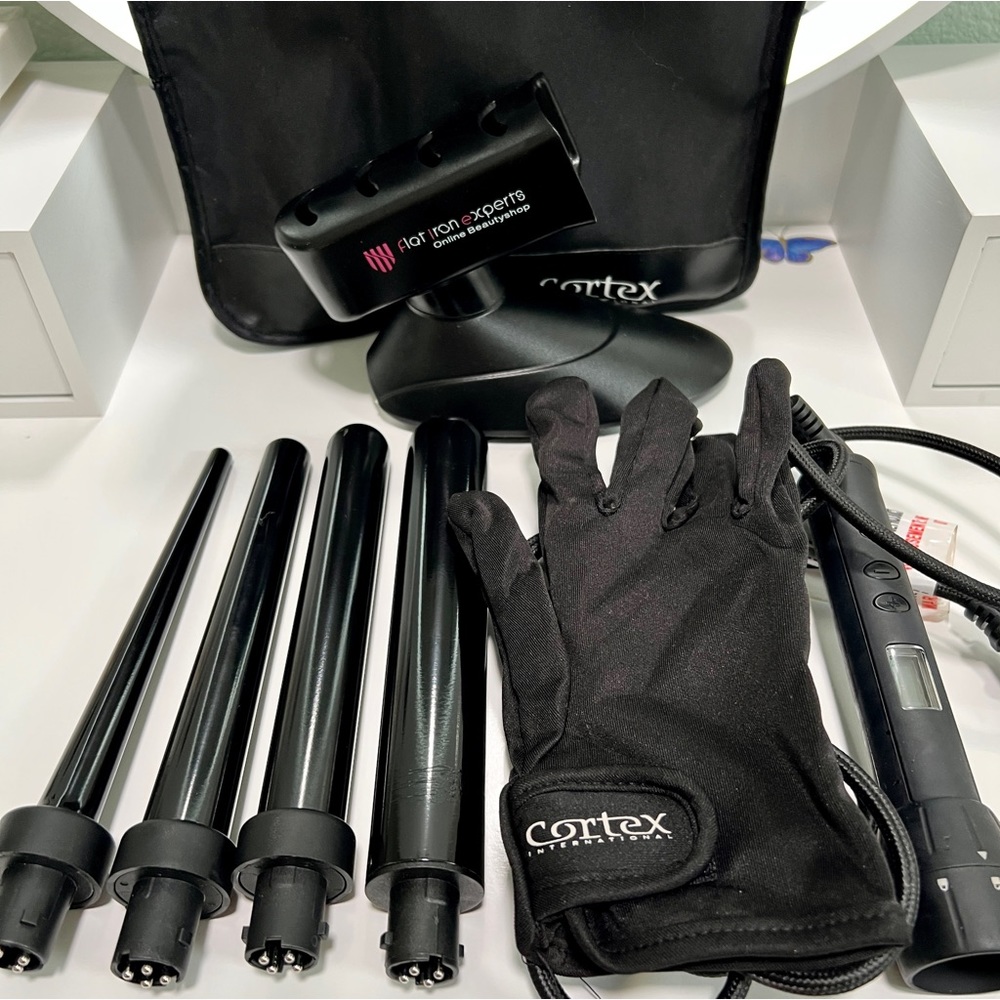 4 in 1 Professional Interchangeable Ceramic Curling System with tool Stand